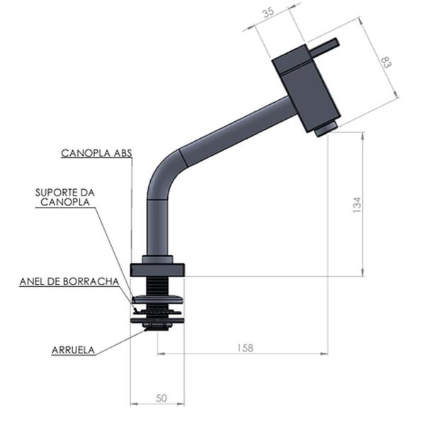 Imagem de Torneira Piazza C22 10.4952 Fixa Vertical 1/4 Copper - Pevilon