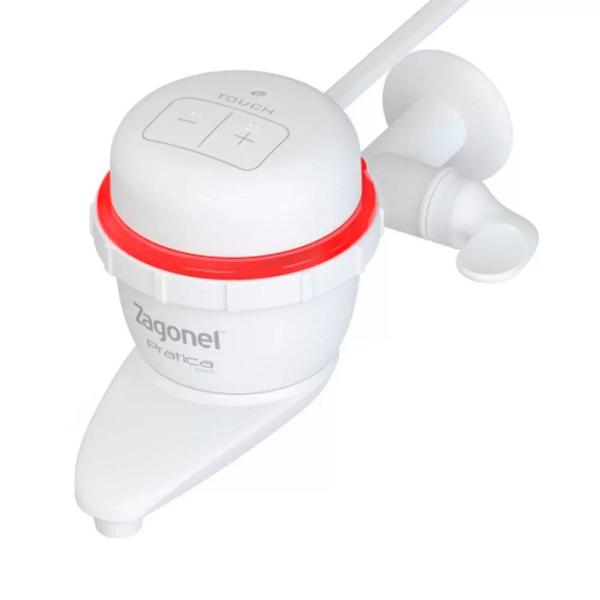 Torneira pratica touch eletronica 5000w 110v branco zagonel Imagem de Torneira pratica touch eletronica 5000w 110v branco zagonel