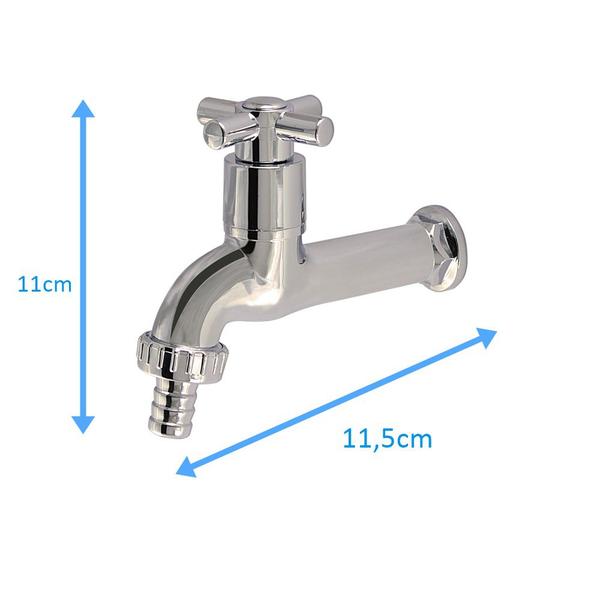 Imagem de Torneira Simples De Parede Para Tanque E Jardim 1/4 De Volta