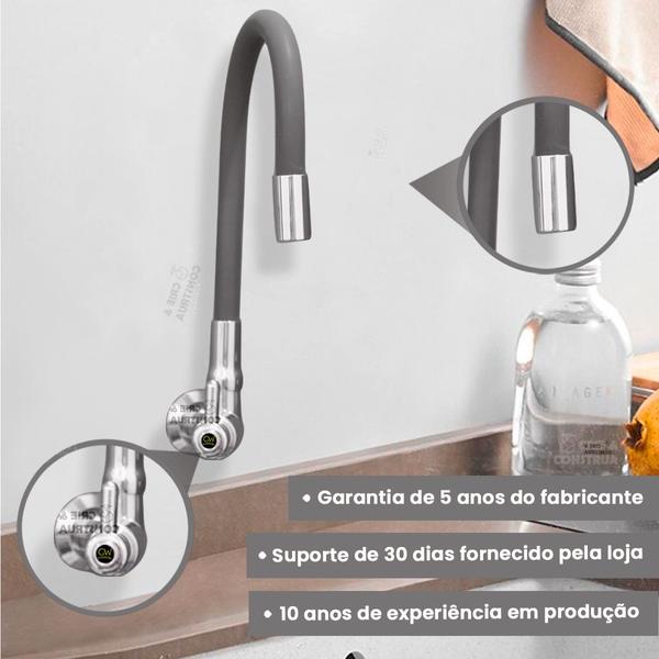 Imagem de Torneira Slim Black Cozinha Gourmet Preto 1/4 de Volta Crie & Construa 