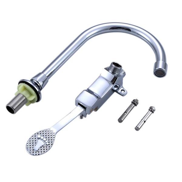 Torneira Valvula Pedal Acionamento Sem Maos Controle Hospital Laboratorio Medico Banheiro Cozinha Pes Pia - Braslu Imagem de Torneira Valvula Pedal Acionamento Sem Maos Controle Hospital Laboratorio Medico Banheiro Cozinha Pes Pia