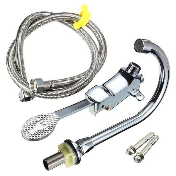 Torneira Valvula Pedal Acionamento Sem Maos Controle Hospital Laboratorio Medico Banheiro Cozinha Pes Pia - Braslu Imagem de Torneira Valvula Pedal Acionamento Sem Maos Controle Hospital Laboratorio Medico Banheiro Cozinha Pes Pia