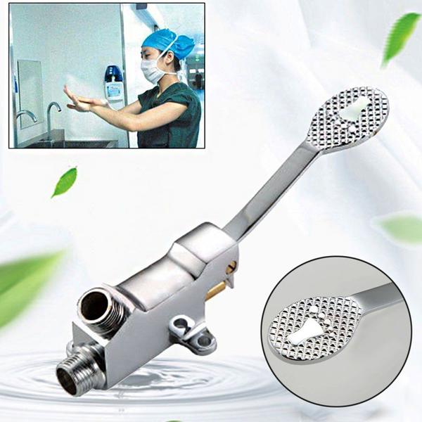 Torneira Valvula Pedal Acionamento Sem Maos Controle Hospital Laboratorio Medico Banheiro Cozinha Pes Pia - Braslu Imagem de Torneira Valvula Pedal Acionamento Sem Maos Controle Hospital Laboratorio Medico Banheiro Cozinha Pes Pia