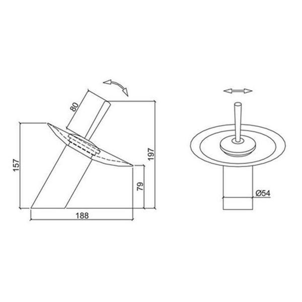 Imagem de Torneira Vidro Misturador Monocomando Banheiro Cascata