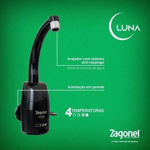 Imagem de Torneira Zagonel 4T Luna Black 5500W/127V