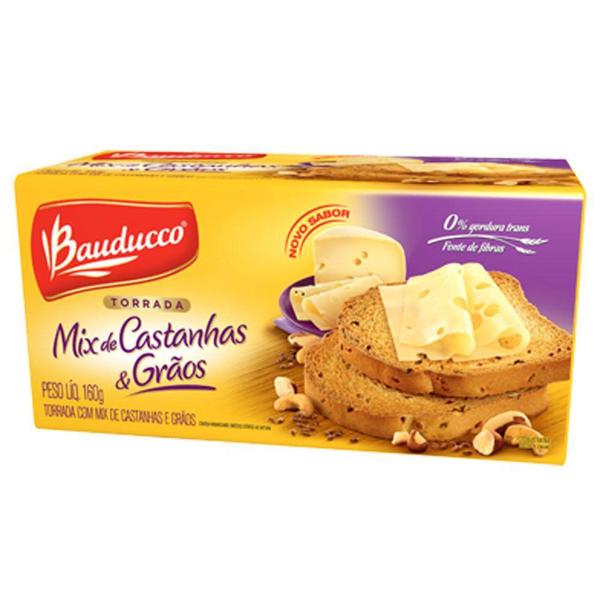 Torrada Bitost Mix Castanha Grãos 160g - Bauducco Imagem de Torrada Bitost Mix Castanha Grãos 160g - Bauducco