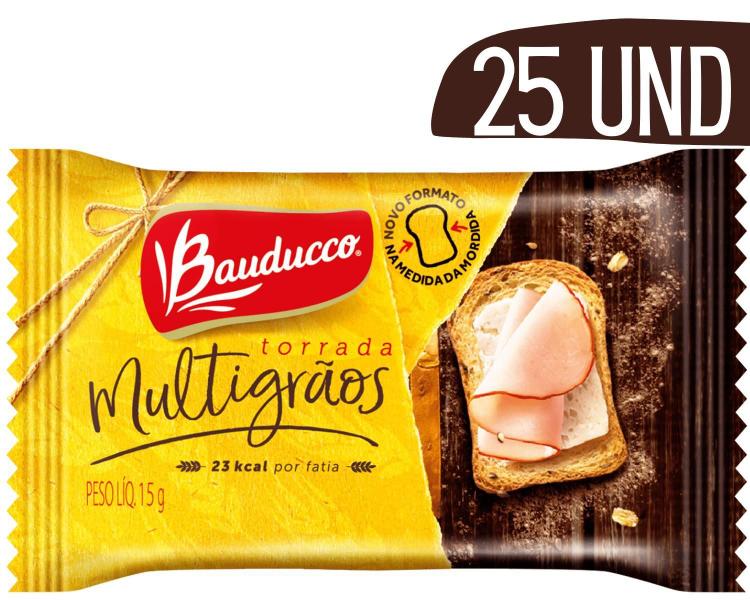 Torrada Em Sache Multigrãos Bauducco 15G - 25 Und Imagem de Torrada Em Sache Multigrãos Bauducco 15G - 25 Und