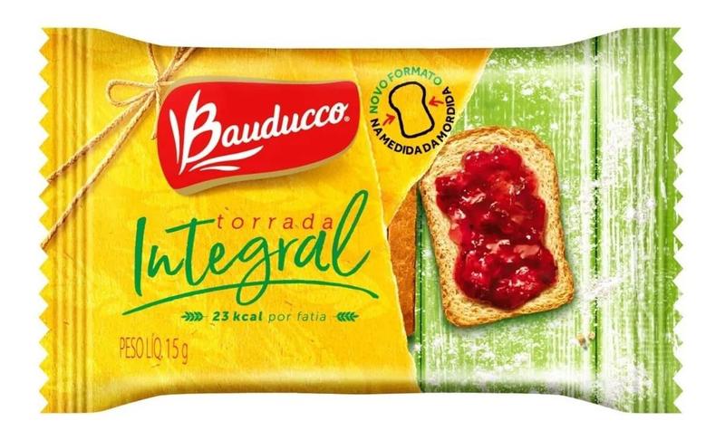Torrada Integral Bauducco Sachê 15g Pacote Com 42 Unidades Imagem de Torrada Integral Bauducco Sachê 15g Pacote Com 42 Unidades