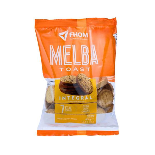 Torrada Melba Toast Integral 80g Vegano FHOM Imagem de Torrada Melba Toast Integral 80g Vegano FHOM
