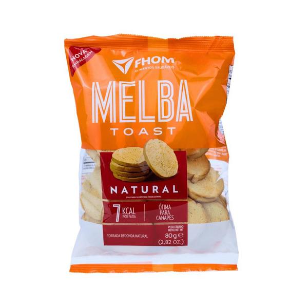 Imagem de Torrada Melba Toast Natural 80g Vegano FHOM