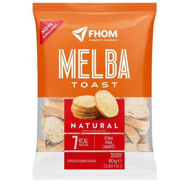 Torrada Melba Toast Natural 80g Vegano FHOM Imagem de Torrada Melba Toast Natural 80g Vegano FHOM