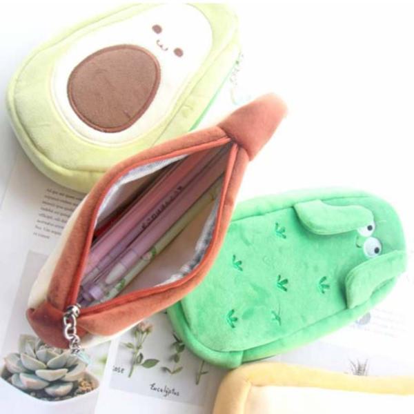 Torrada Pelúcia Saco Lápis Caso, Girl Bread Man Pencil Case, - Wokex Imagem de Torrada Pelúcia Saco Lápis Caso, Girl Bread Man Pencil Case,