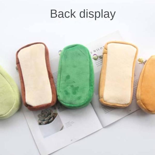 Torrada Pelúcia Saco Lápis Caso, Girl Bread Man Pencil Case, - Wokex Imagem de Torrada Pelúcia Saco Lápis Caso, Girl Bread Man Pencil Case,