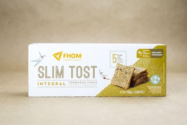 Imagem de Torrada Slim Tost Integral com Grãos 110g Vegano FHOM