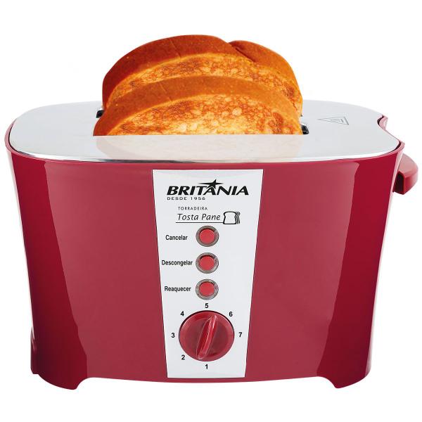 Torradeira Britânia Tosta Pane Vermelha 800W Torradeira Britânia Tosta Pane Vermelha 800W