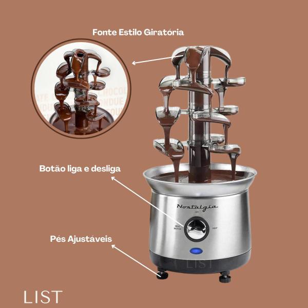 Imagem de Torre Cascata De Chocolate E Molhos 4 Andares 127v Inox