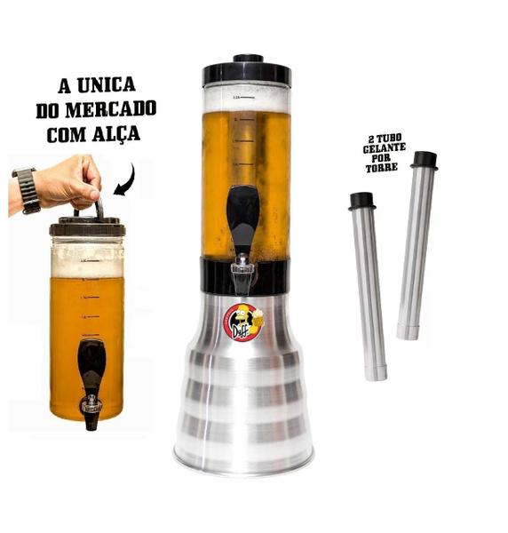 Torre Chopp Chopeira Beer 2 L + 2 Refil E Tampa Com Alça - BEER CHOPP Imagem de Torre Chopp Chopeira Beer 2 L + 2 Refil E Tampa Com Alça