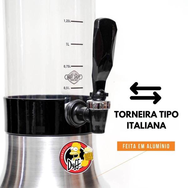 Imagem de Torre Chopp Chopeira Beer 2 L + 2 Refil E Tampa Com Alça