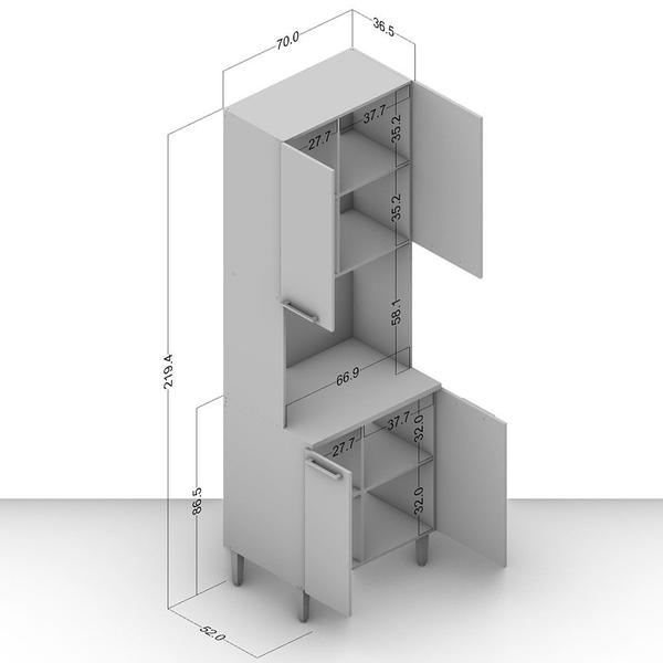 Imagem de Torre de Forno Raviolli 4 Portas 700mm Politorno