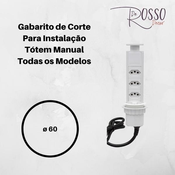 Imagem de Torre De Tomada Retrátil Multiplug 3 Tomadas 10a - Branco