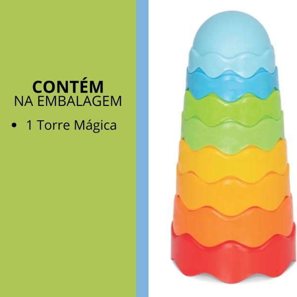 Imagem de Torre Mágica Baby Brinquedo Educativo Empilhar Encaixar