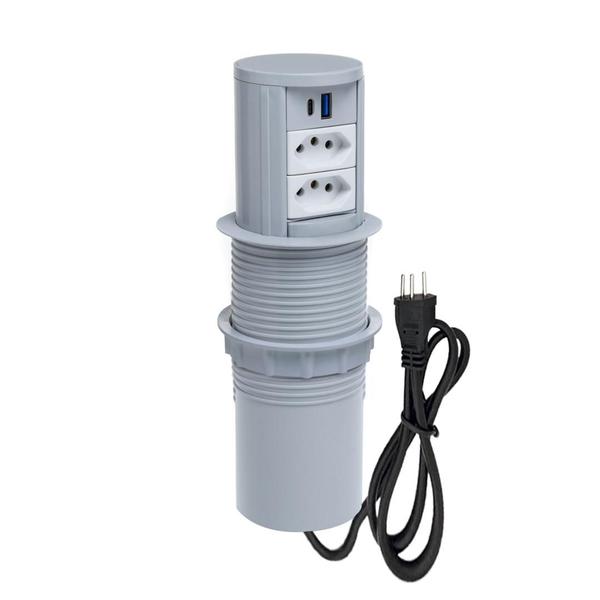 Imagem de Torre Multiplug Automático 2 Tom 10a + 2usb (a+c) + Indução