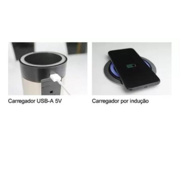 Torre PowerPlug-UP 4 Tomadas E 2-USB Com Carregador Indução Preto Hafele Imagem de Torre PowerPlug-UP 4 Tomadas E 2-USB Com Carregador Indução Preto Hafele