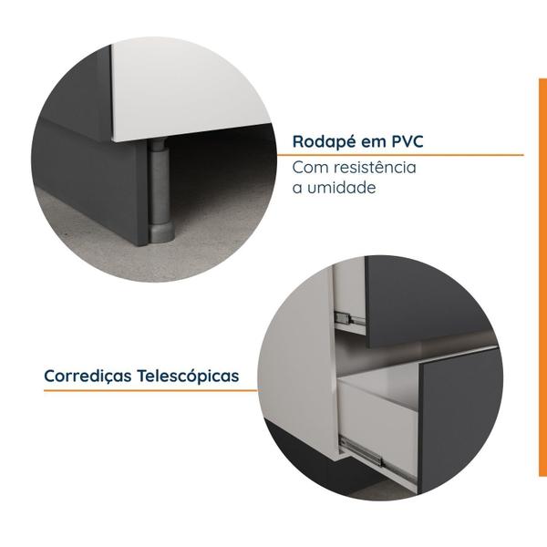 Torre Quente 2 Nichos Forno e Microondas com Rodapé Puxador 150cm Ipanema Cabecasa Madeiramadeira Imagem de Torre Quente 2 Nichos Forno e Microondas com Rodapé Puxador 150cm Ipanema Cabecasa Madeiramadeira