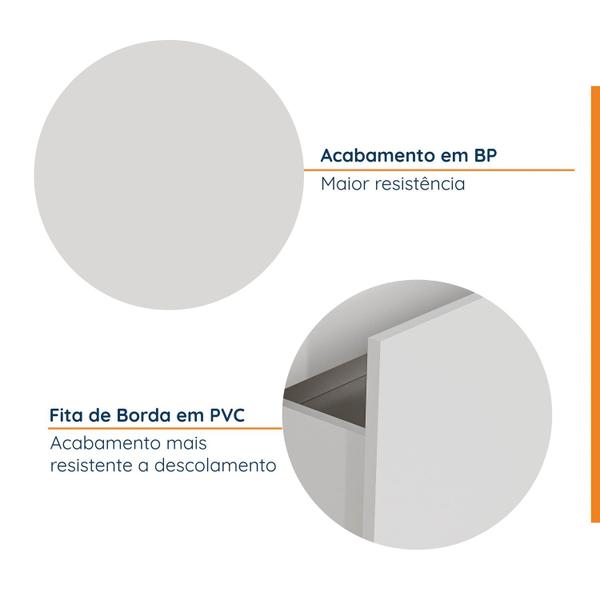 Imagem de Torre Quente 2 Portas 2 Gavetas 2 Nichos para Forno e Microondas Ipanema CabeCasa MadeiraMadeira