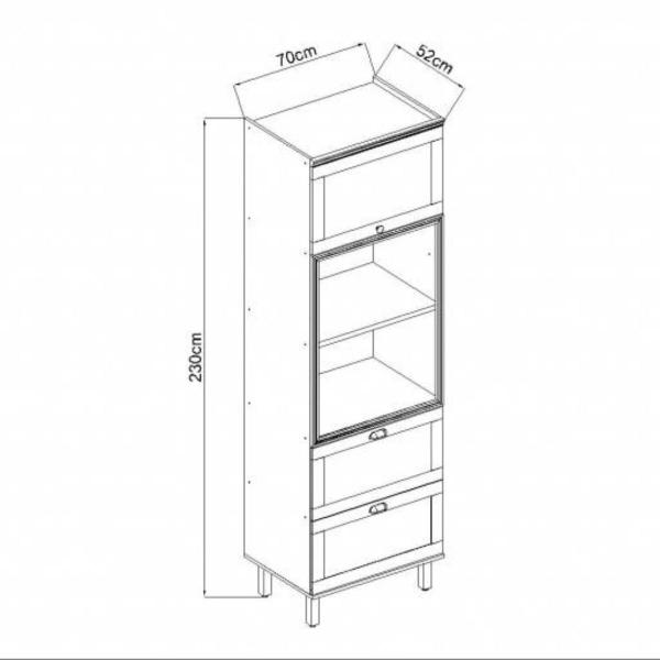 Imagem de Torre Quente 70cm P/ 2 Fornos Cozinha Modulada Provençal MDF