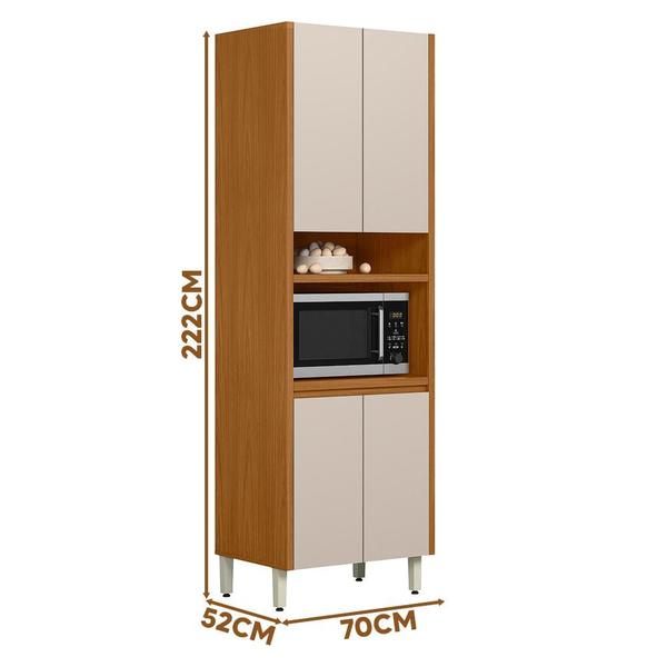 Imagem de Torre Quente Cozinha 4 Portas Com Nicho Para Forno Nature Off White Dora Shop JM