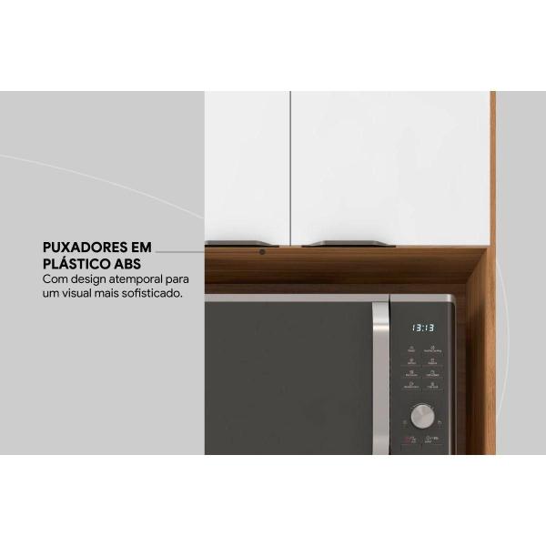 Imagem de Torre Quente de Cozinha Paneleiro Firenze Duplo Forno 4 Portas 70x219 Avena/Menta - Demóbile