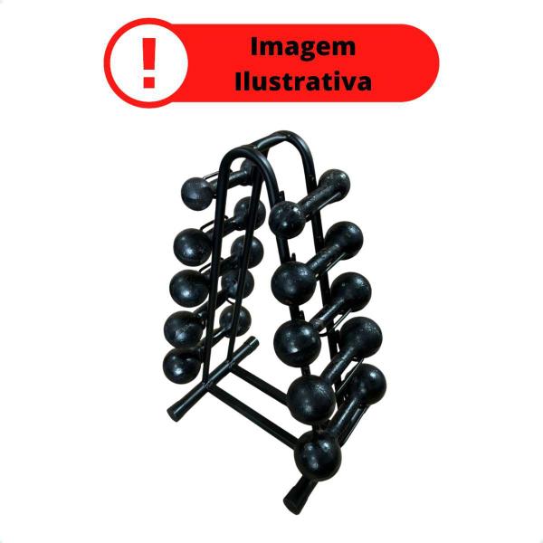 Torre Suporte + Halteres de Ferro Fundido Pares de 1,3,5,7 e 9Kg - BOX INGÁ Imagem de Torre Suporte + Halteres de Ferro Fundido Pares de 1,3,5,7 e 9Kg