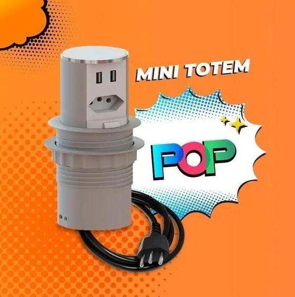 Imagem de Torre Tomada Pop Qtmov Mini Toten C/ 01 10a + 02 Usb Preta