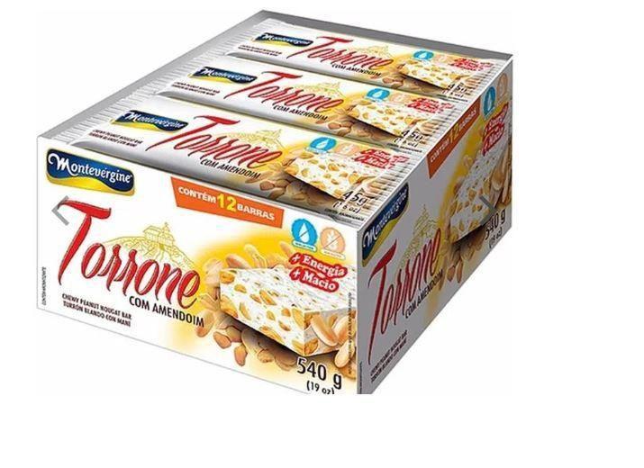 Torrone Com Amendoim 12Un 45G Montevergine - Montevérgine Imagem de Torrone Com Amendoim 12Un 45G Montevergine