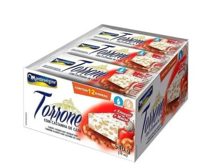 Torrone Com Castanha De Caju Montevergine - 24 Unids De 45G - Montevérgine Imagem de Torrone Com Castanha De Caju Montevergine - 24 Unids De 45G