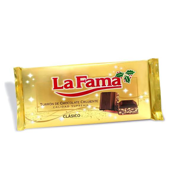 Imagem de Torrone Espanhol La Fama Clássico Chocolate Crocante 200g