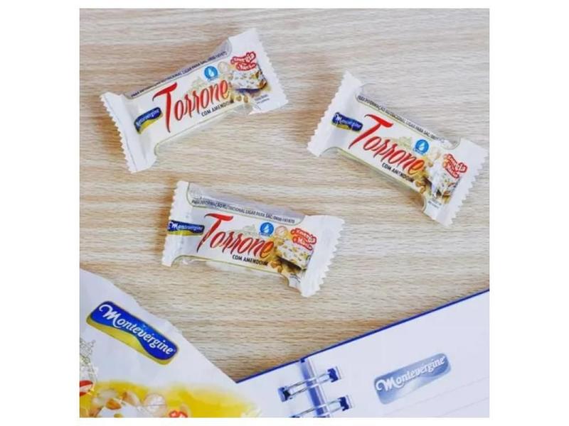 Torrone Mini Castanha de Caju Montevérgine C/ 50un 500g Imagem de Torrone Mini Castanha de Caju Montevérgine C/ 50un 500g