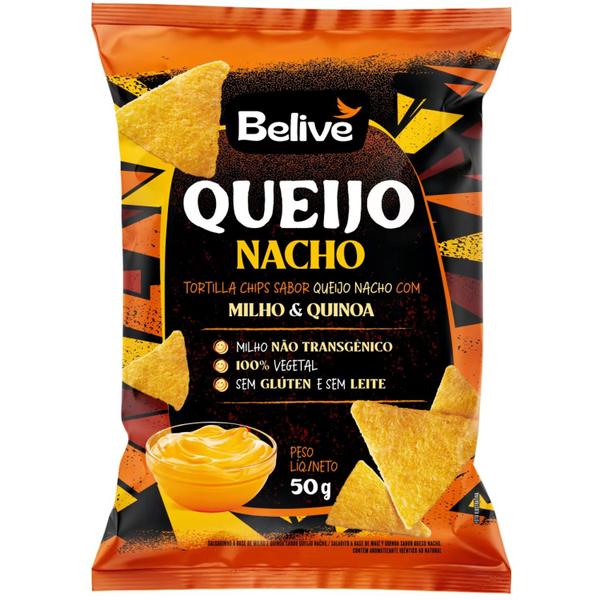 Imagem de Tortilla Chips Belive Sabor Queijo Nacho 50g