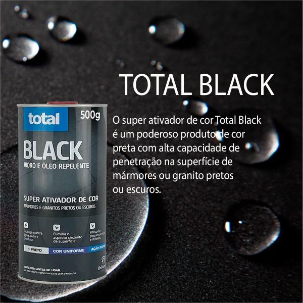 Imagem de Total Black Bellinzoni 500ml  900ml Ativador De Cor Nero Marquina Óleo + Cor marmore e granito cera