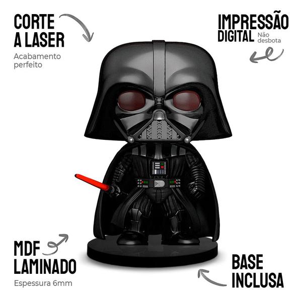 Imagem de Totem Médio Boneco Darth Vader Star Wars 14cm + Base