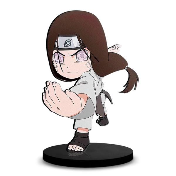 Imagem de Totem Médio Boneco Naruto Neji Hyuga Jovem 14cm + Base