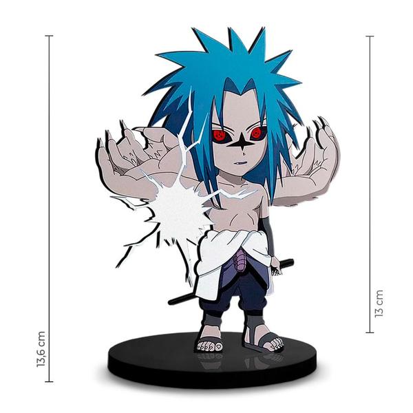 Imagem de Totem Médio Boneco Naruto Sasuke Transformação 14cm + Base