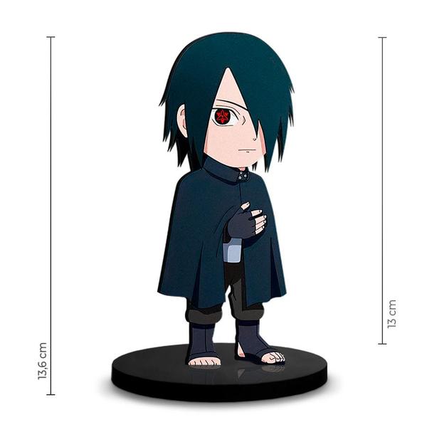 Imagem de Totem Médio Boneco Naruto Sasuke Uchiha 14cm + Base