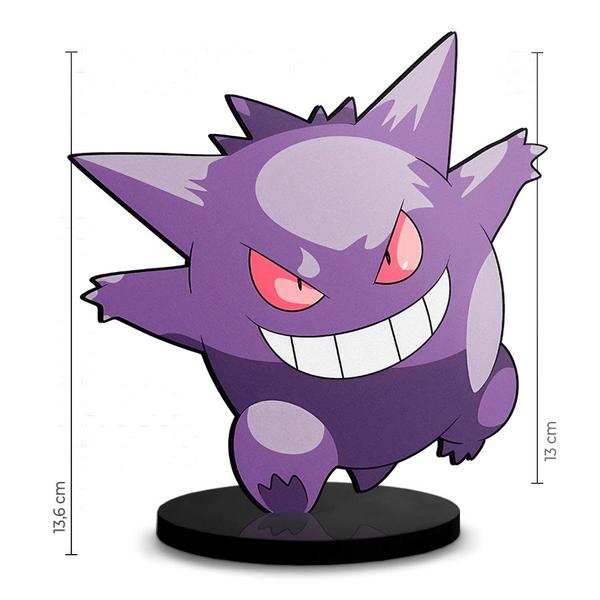 Imagem de Totem Médio Boneco Pokémon Gengar 14cm + Base