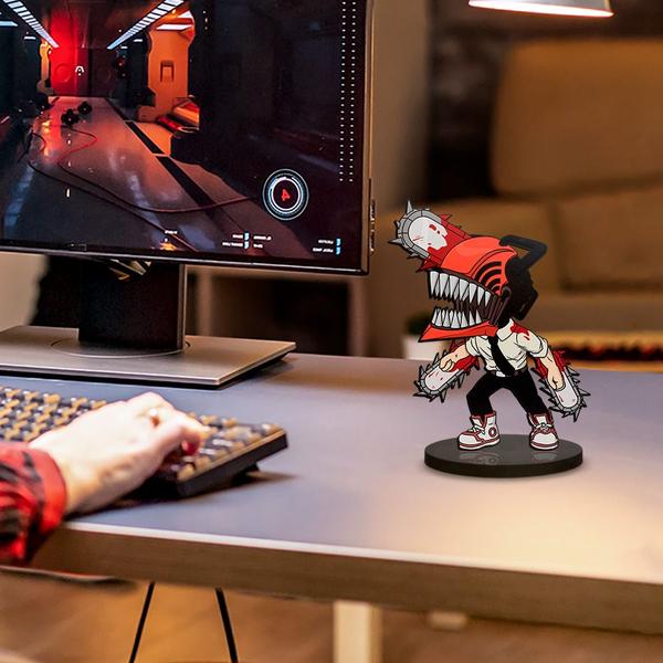 Totem Médio Chainsaw Man 14cm + Base - ShopC Imagem de Totem Médio Chainsaw Man 14cm + Base