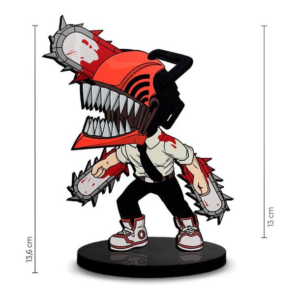 Totem Médio Chainsaw Man 14cm + Base - ShopC Imagem de Totem Médio Chainsaw Man 14cm + Base