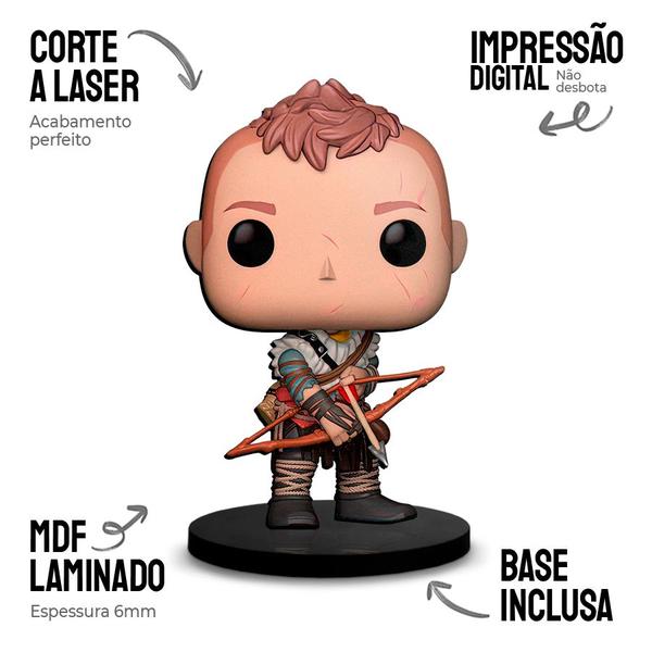 Totem Médio Funko Atreus God of War 14cm + Base - ShopC Imagem de Totem Médio Funko Atreus God of War 14cm + Base