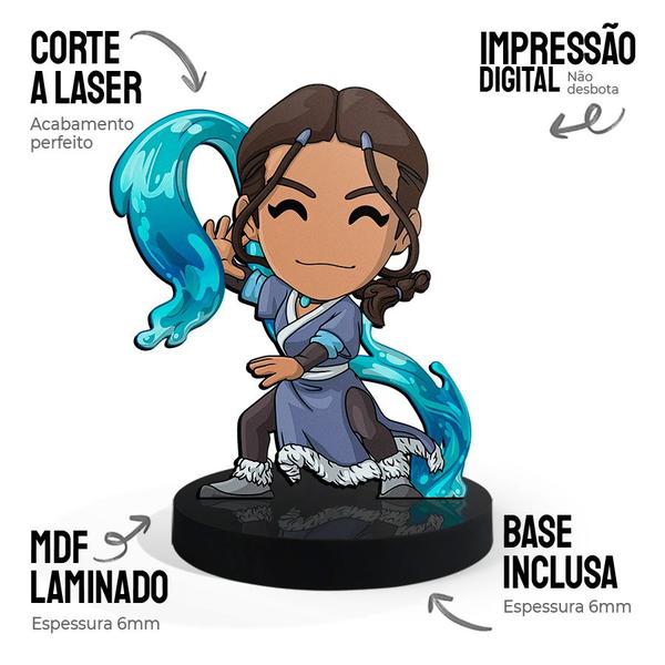 Imagem de Totem Pequeno Boneco Avatar Katara 7cm + Base