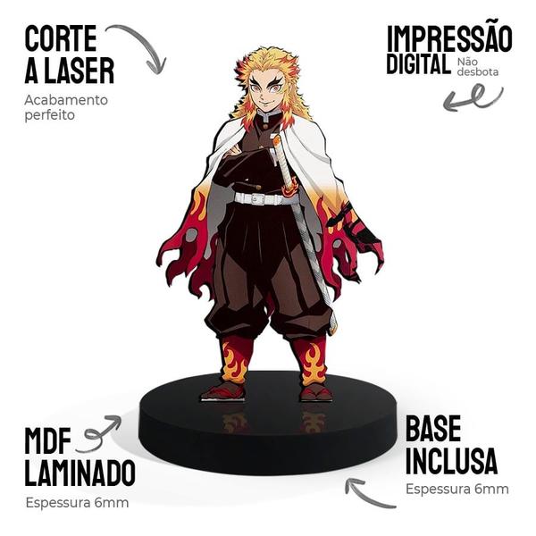Totem Pequeno Boneco Demon Slayer Kyojuro Rengoku 7cm + Base - ShopC Imagem de Totem Pequeno Boneco Demon Slayer Kyojuro Rengoku 7cm + Base